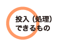 投入処理できるもの